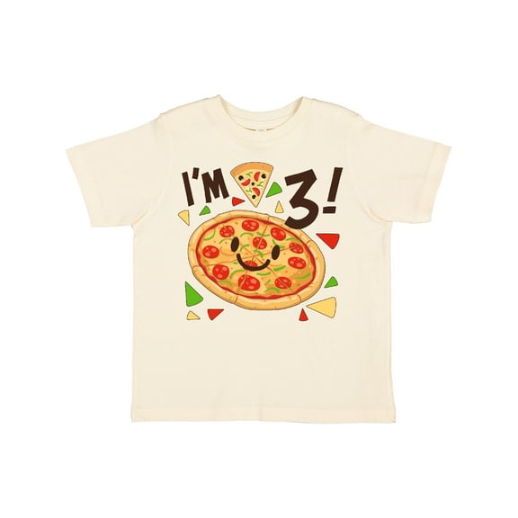 Inktastic I'm Three Pizza Birthday Party Boys or Girls Toddler T-Shirt