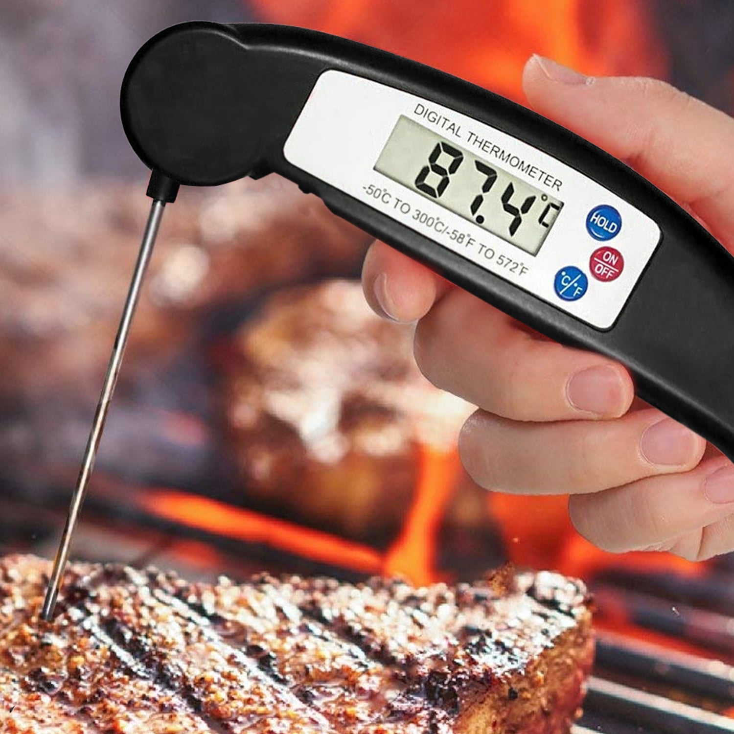 Zulay Kitchen Digital Meat Thermometer - Purple, 1 - Smith's Food and Drug
