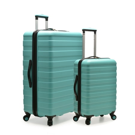 U.S. Traveler Cypress Colorful 2-Piece Small and Large Hardside Spinner Luggage Set, (Best Small Luggage Bag)