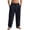 Black, variant on LEKWK Pleated Pants for Men Casual Elastic Waist Straight Leg Trousers Lightweight Breathable Loose Fit Slacks for Smart Office Work Golf Beach Vacation Everyday Wear Gray L
