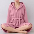 thumbnail image 4 of Gifts for Her Bathrobe for Women Fluffy Women's Nightgowns & Sleepshirts Oversize Fitness Women's Robes House Womens Robe Purple, 4 of 9