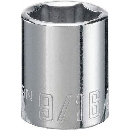 Craftsman 9/16 in. X 3/8 in. drive SAE 6 Point Standard Shallow Socket