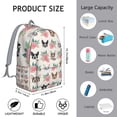 thumbnail image 5 of Boston Terrier Dog and Flower Florals Backpack for School,Cute School Bag,Schoolbag with Adjustable Shoulder Straps & Padded Back,15.7"x11.8"x5.5", 5 of 5
