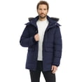 thumbnail image 3 of Wantdo Men's Big and Tall Coat Insulated Winter Jacket Hooded Puffer Outwear Jacket Navy 2XL, 3 of 11