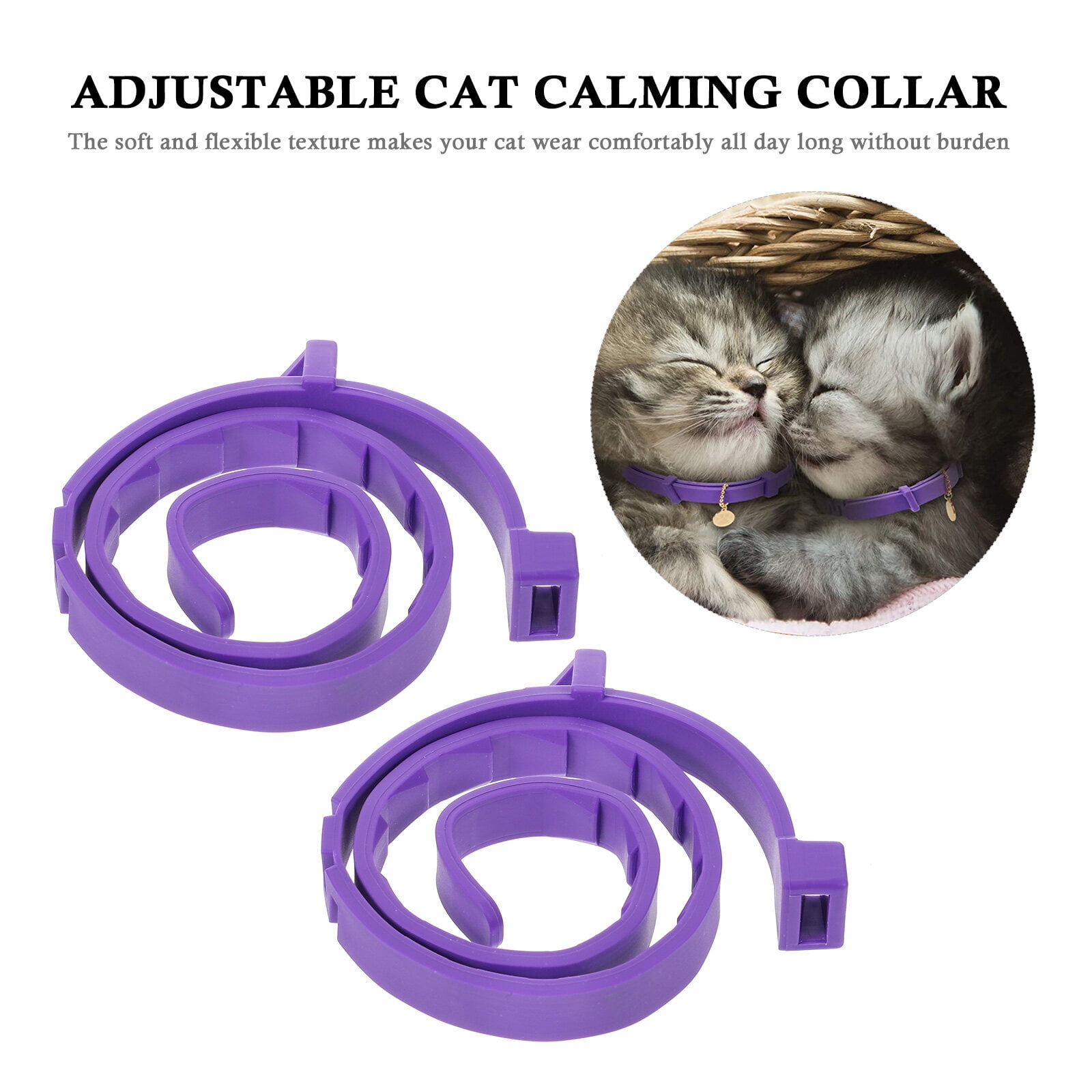 5pcs Calming Cats Collar Adjustable Cat Calm Collar Relaxing Cat Collar