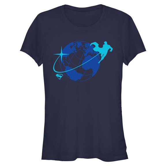 Juniors Superman Around the World T Shirt