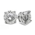 thumbnail image 3 of 1/5 Carats Total Weight Solitaire Diamond Earrings GH/I2-I3 14K White Gold, 3 of 7
