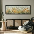 thumbnail image 4 of Large Framed Canvas Print Autumn Prairie Watercolor Canvas – Soft Neutral Wild Grass and Flowers Painting Wall Art Decorative Ready to Hang Painting for Living room Bedroom - 60"x20" Black Frame, 4 of 9