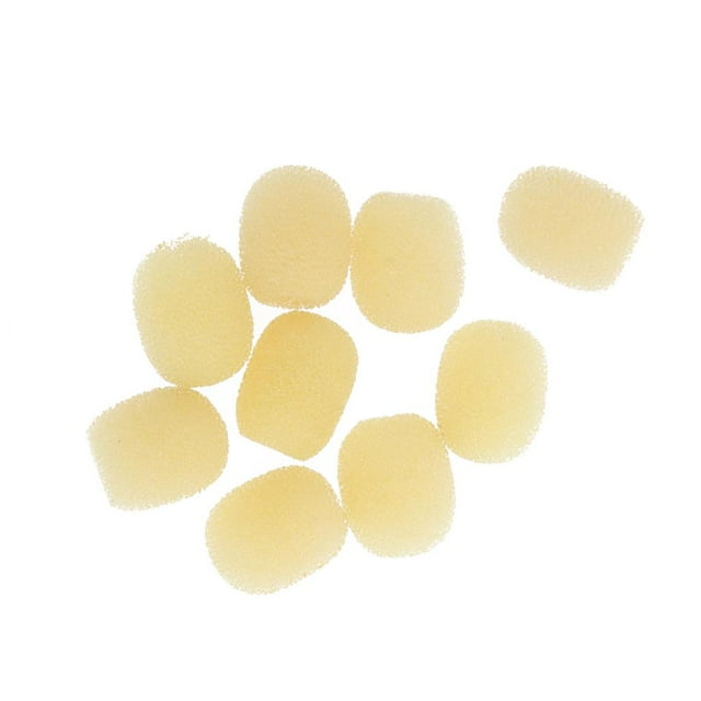 10 Piezas de Micrófono Parabrisas Manguito Gloria Color Amarillo 12x10x3mm