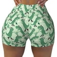 thumbnail image 2 of Balery Dinosaurs on Roller Skater Pantalones cortos de entrenamiento estampados para mujer, sin costuras, ajustados, para gimnasio, yoga, correr, deportes, ejercicio activo, fitness.-Small, 2 of 8