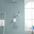 thumbnail image 3 of Logmey 16" Pressure Balancing Rain Shower System Rough-in Valve Trim Kit Shower Faucet Set Complete Square Chrome, 3 of 9