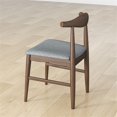 thumbnail image 4 of Silas Mid Century Modern Furniture Style Gray Fabric Dining Chair, 4 of 6