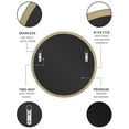 thumbnail image 4 of Black/ Gold Wall Framed Round/ Oval Mirrors for Bedroom, Bathrooms, Large Vanity Mirror, 4 of 8