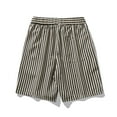 thumbnail image 3 of Stripe' Shorts for Men Drawstring Elastic Waist Casual Summer Shorts Loungewear Black,S, 3 of 5
