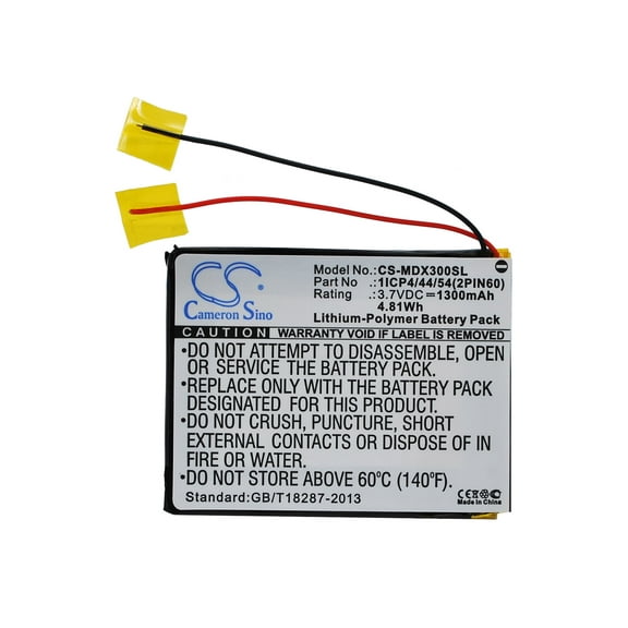 GPS Navigation Battery for MODECOM 1ICP4/44/54(2PIN60) MX3 CS-MDX300SL 1300mAh