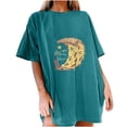 thumbnail image 1 of Birdeem T-Shirt Décontracté à Manches Courtes Imprimé Pizza d'Été pour Femmes, 1 of 7