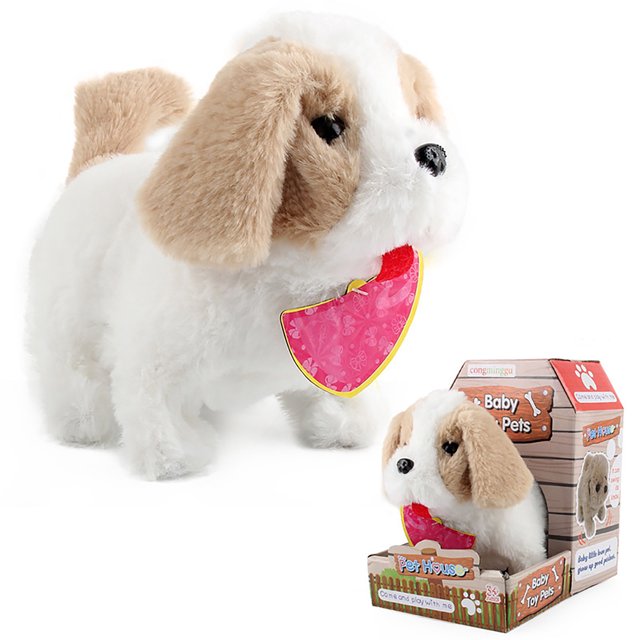 Dvkptbk Jouet de Chien Simulé pour Enfants Sera Appelé Chiot Marcheur Intelligent