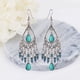 thumbnail image 3 of Qarigey Dido-pendientes con borlas de estilo bohemio para mujer y niña, aretes colgantes con flecos largos, joyería Vintage para mujer Ropa, zapatos y accesorios Miscelánea verde, 3 of 6