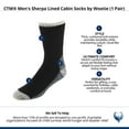 thumbnail image 4 of CTM  Sherpa Lined Cabin Socks by Wootie (1 Pair) (Men), 4 of 4