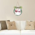 thumbnail image 6 of SKYSONIC Tropical Palm Tree Flamingo Welcome Sign Front Door Decor Round Door Hanging Sign Porch Decorations for Farmhouse Summer Holiday Fall Halloween Christmas - 12x12 inch, 6 of 7