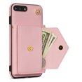 thumbnail image 4 of Allytech for Applel iPhone 7 Plus / iPhone 8 Plus Case, Premium PU Leather Multiple Cards Slots Large Space Wallet Case with Crossbody Shoulder Strap for Girls Women - Pink, 4 of 8