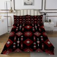 thumbnail image 1 of Aztec Quilt Set King Geometric Bedspread Set For Teens Young Southwest Coverlet Set American Tribal Bed Set Ancient Boho Black Red Room Decor, 1 of 5