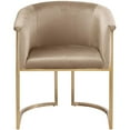 thumbnail image 4 of Meridian Furniture Tierra Beige Velvet Dining Chair, 4 of 8