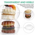 thumbnail image 5 of Soimiss Clear Pet Cake Boxes for Storage - Transparent Cupcake Holder with Snap Closure 100Pcs, 5 of 11