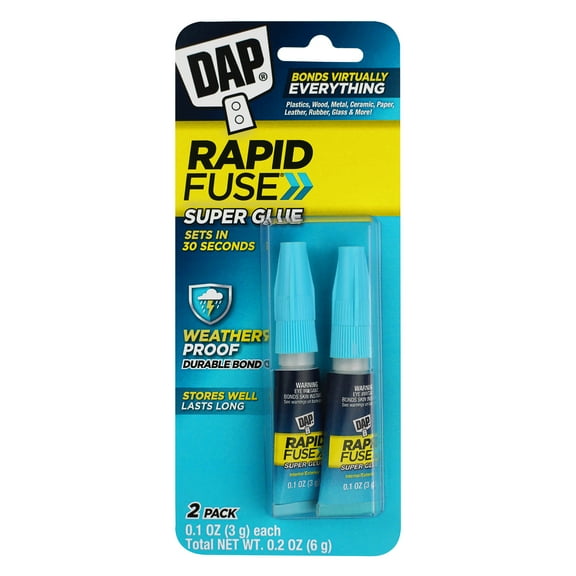DAP RapidFuse 0.2 oz Clear Super Glue 2 Tube Pack
