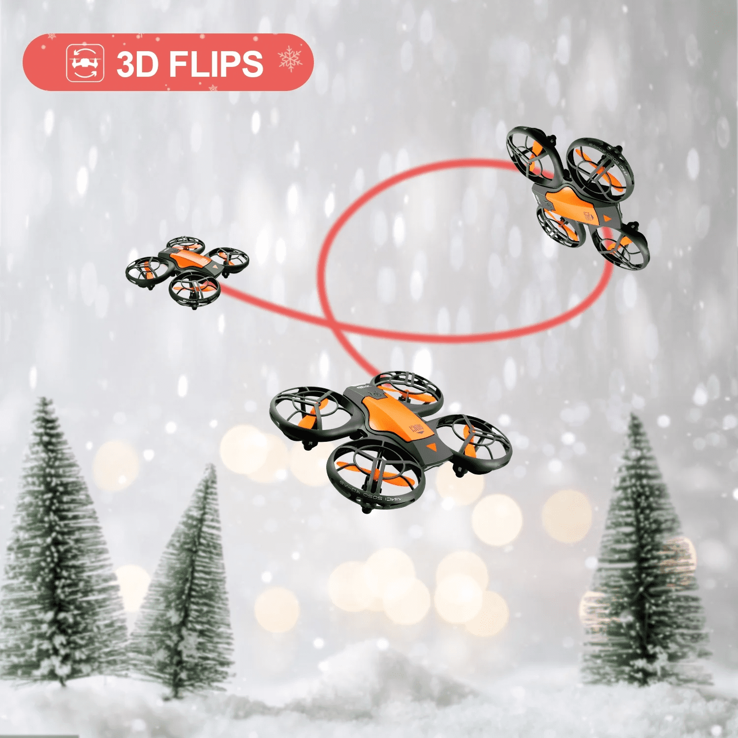 V8c Drone with 720P HD Camera for Adults and Children FPV Real-Time Video, 2 Modular Batteries and Storage Bag, Orange