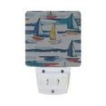 thumbnail image 5 of Yayeee LED Plug in Night Light for The Home with Auto Dusk to Dawn Light Sensors, 2 Pack, Dark Blue Hand Drawn Sailboats, 5 of 6