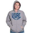 thumbnail image 4 of US Air Force USAF Logo Courage Honor Unisex Plus Size Zip Hoodie Brisco Brands 5X, 4 of 5