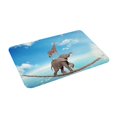 thumbnail image 3 of Salouo Elephant Giraffe Pattern Outdoor Indoor Sturdy Doormats 16’’×24’’, Anti Fatigue Soft Flannel Thick Door Mat,Non-Slip Rectangle Rug Cushion, 3 of 4