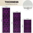 thumbnail image 4 of Purple Gothic Floral Pattern Kitchen Rugs Sets Of 3,Kitchen Runner Rugs Non Skid Washable,Decorative Kitchen Floor Mats for Kitchen,Sink,Laundry,17"x30"+ 17"x47" + 17"x59", 4 of 6