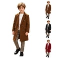 thumbnail image 4 of JFTTX Boys Trench Coat Notch Lapel Long Coats for Boys Fall Winter Warm Outerwear with Pockets Size 3-16Y, 4 of 5
