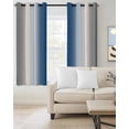 thumbnail image 2 of Lake Blue Grey White Blackout Curtains 84 Inches Long for Bedroom, Farmhouse Ombre Color Modern Thermal Insulated Room Darkening Black Out Window Curtain Panels Grommet Drapes for Living Room, 2 of 8