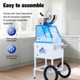 thumbnail image 6 of Commercial Electric Ice Crusher with Mobile Wheeled Cart, Trapezoidal Transparent Visible Storage Bin Snow Cone Machine, Shaved Ice Maker for Outdoor Stall, Carnival, Party., 6 of 9