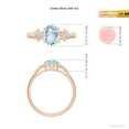 thumbnail image 4 of ANGARA Natural Solitaire Oval 1 ct Aquamarine Criss Cross Ring with Diamonds in 14K Rose Gold for Women (Size-8x6mm) | March Birthstone, Anniversary, Jewelry Gift for Women | Natural Aquamarine Ring, 4 of 9
