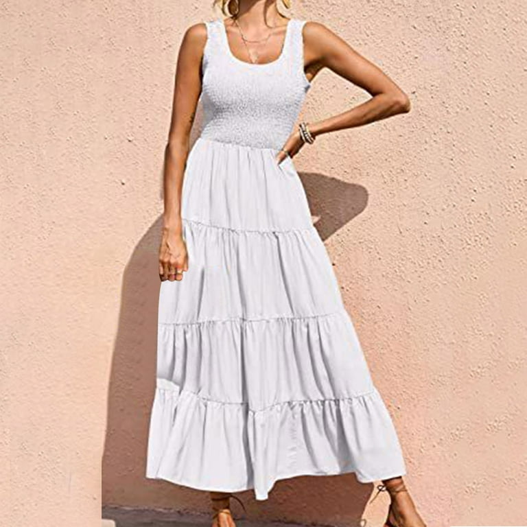 white christmas dresses Valentina Linen Dress – Sunday St Tropez main image 1
