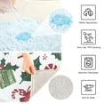 thumbnail image 3 of Yayeee Bath Rugs for Bathroom Floor Set of 2 Non Slip Fluffy Soft Absorbent Mat, White Christmas Holly, 3 of 7