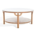thumbnail image 6 of SAFAVIEH Couture Puck Contemporary Round Glass Coffee Table, Natural/White, 6 of 10