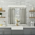 thumbnail image 4 of Archaeo 2-Pack Washed Cotton Twist Tab Cafe Curtain Pair, 52"W X 45"L, Silver Gray, 4 of 7