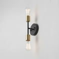 thumbnail image 3 of Alexandria 2-Light Reversible Vanity Light, Matte Black, Matte Brass Accent Socket, 3 of 8