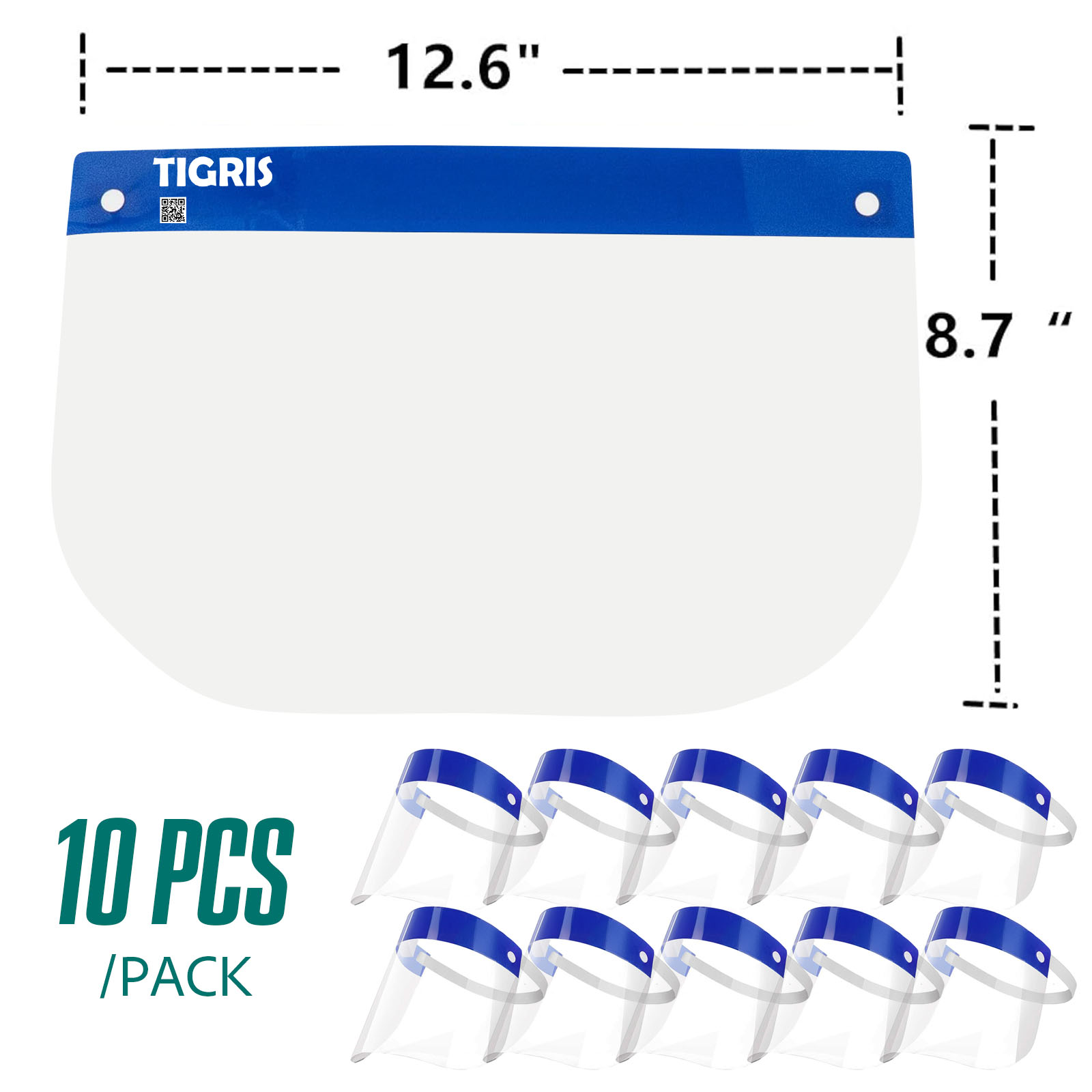 Anti-Fog Face Shields, Clear, 20 Count