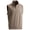 Brown, variant on Mens Solid Midweight 1/4 Zip Golf Vest for Golfing Tan Xl