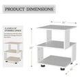 thumbnail image 3 of Modern Sturdy Nightstand End Table Two-Tier Open Shelves Set of 2, 3 of 5