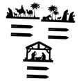 thumbnail image 3 of Letrero de jardín con silueta de escena de la Natividad, decoración navideña para jardín, regalo versátil para jardín Estilo ABC, 3 of 9