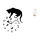 thumbnail image 5 of Reloj de pared con diseño de gato, soporte para pajitas, dispensador de pajitas de acrílico, organizador de pajitas para beber, hecho de acrílico, ade, 5 of 8