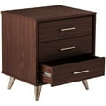 thumbnail image 4 of SEI Furniture Oren 3 Drawer Nightstand in Walnut, 4 of 14