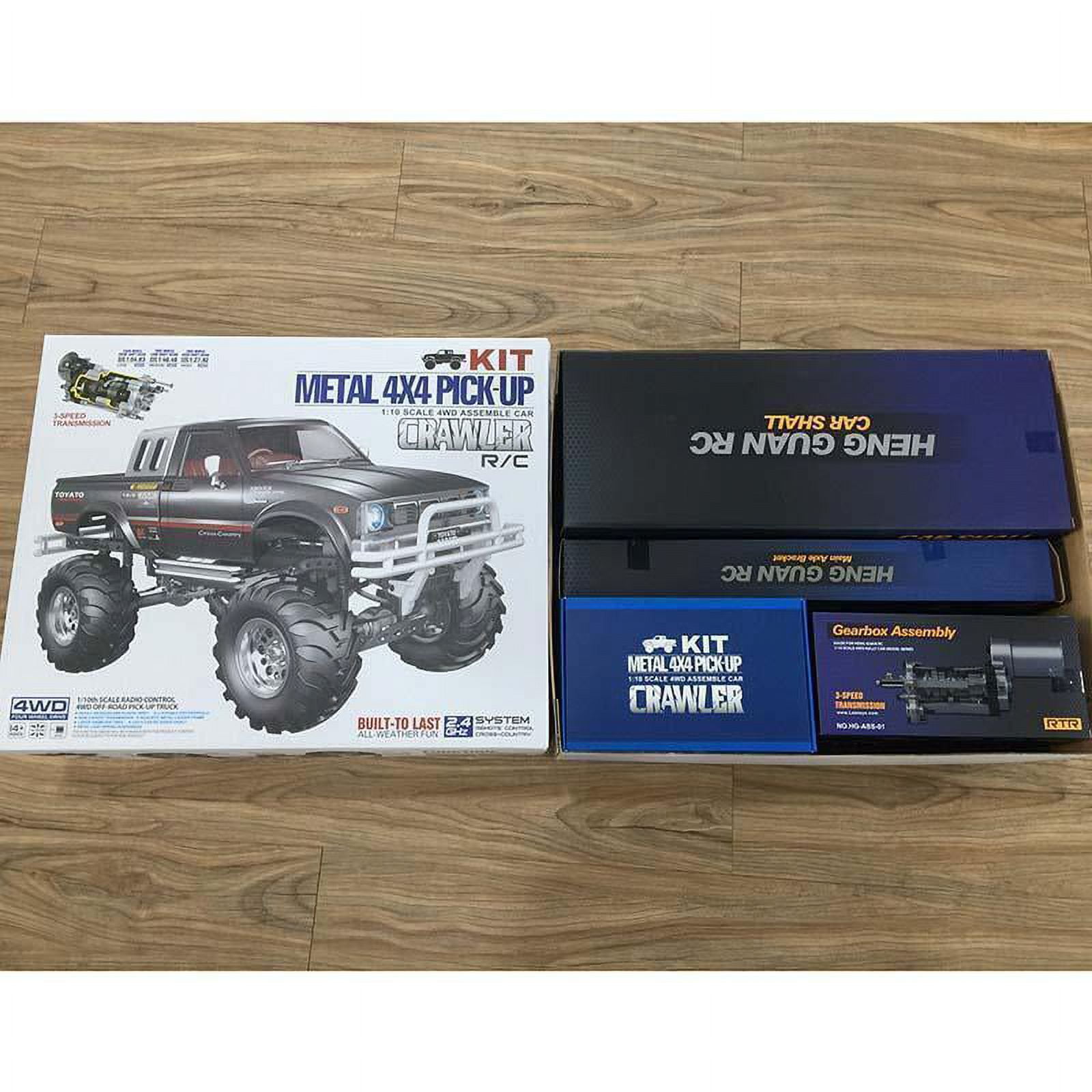 1/10 Scale White 4Wd Rally Hg Rc Pickup Car Series Racing Crawler Kit Chassis Axles